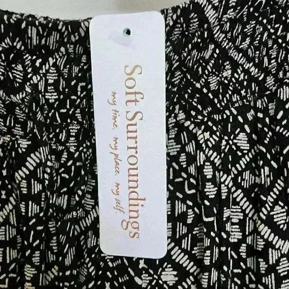 NWT Soft Surroundings Black Elastic Boho Drawstring Skirt Casual Size PM - Picture 9 of 10